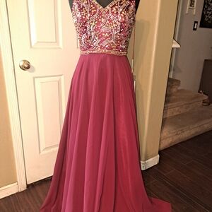 Elegant Beaded Evening Gown